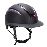 RiToEasysports Reithelm, Verstellbarer ABS-Reithelm für Damen, Mädchen, mit Aufprallschutz, Zifferblatt, Passend für -4F Bis 122F, für Trail-Wettbewerbe, Englisches Westernreiten (L)