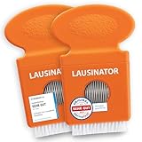 LAUSINATOR Läusekamm 2er Set, Nissenkamm extra fein, Kinder + Erwachsene + informative Läuse-Fibel
