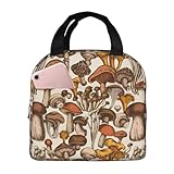 Lunchtasche Farbige Austernpilze, Honig-Shiitake, Steinpilze, Pfifferlinge Picknick Tasche Herren Damen Thermal Lunch Tasche, Für Unterwegs, Draussen, Schule, Kinder