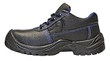 workAnt Sicherheitsschuhe S3 Leder SRC Kermen Hoch Leicht Stahlkappe & Trittschutz Arbeitsschuhe Rutschhemmend Sicherheits-Schnür-stiefel auch als Halbschuhe KERMEN, Halbschuhe-schwarz, 44EU / 9,5UK