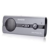 Avantree 10BS Freisprechanlage für Auto Bluetooth mit Auto Power On Bewegungssensoren, Wireless In-Car Freisprecheinrichtung Sonnenblenden Kfz Kit, Unterstützt GPS, Kompatibel mit iPhone, Samsung