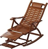 Liegestühle, Schaukelstühle, bequeme und entspannende Balkonschaukelstühle, Heimbalkon, Freizeit, faule Loungesessel, ältere Menschen, Nickerchen für Erwachsene, Massivholzstühle