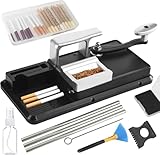 Zigarettenstopfmaschine Stopfmaschine für Zigaretten Tabak Stopfgerät Zigarettenstopfer Zigarettenmaschine Zigarettenrollmaschine Zigaretteninjektor Manuelle Rollmaschine （Silberner Griff）