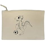 Azeeda 'Dinosaurier Mit Fußball' Clutch/Makeup-Fall (CL00026727)