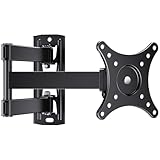 Perlegear TV Wandhalterung Schwenkbar Neigbar Drehbar Fernseher Wandhalterung für 10-32 Zoll Flach&Curved Fernseher Oder Monitor bis zu 20Kg VESA 100x100mm/75x75mm