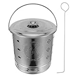 Happyyami 1 Set Edelstahl Verbrennungsanlage Müllkäfig Brenneimer Kamin Garten Brenneimer Feuer Brennbehälter Außenfass Feuerstelle Küche Verbrennungsofen Dosenöfen Für Geld