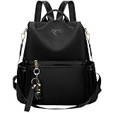 Leathario Rucksakck Damen klein,Diebstahlsicher Cityrucksack,PX4 Wasserdichtere Rucksackhandtasche,Eleganter Tagesrucksack für Büro,Pendeln,Arbeit,Backpack Women für Reisen,Einkaufen,Schwarz