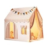 JRUKM Kinderzelt Indoor Spielzelt für Drinnen, Spielhaus Indoor für Mädchen und Jungen, Kinderspielhaus Zelt Kinder zum Kinderzimmer, Spielen und Lesen
