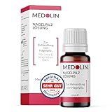 Medolin® Nagelpilz Lösung - Wissenschaftlich bestätigte Wirkung - Effektiver Nagellack für schöne & gepflegte Nägel | Nagelhärter | Geeignet für Fuß & Hand, 10 ml