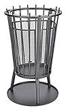 Spetebo Feuerkorb aus Eisen mit Funkenschutz - 60 x 40 cm - Feuerstelle Eisenschale Gartenfeuer Feuerschale Metall