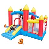Ballsea Kinder Hüpfburg Mit Gebläse. Geeignet für Kinder von 3 bis 8 Jahren, Hüpfburg Indoor Kinder 312×272×200cm