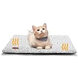 Mora Pets Selbstheizende Decke für Katzen & Hunde, Wärmedecke Katze Extra Warme & Weich, Selbstwärmende Decke, Thermodecke Katzenbett Geräuschlos, 61X46cm