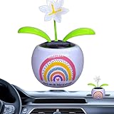 Wackelfigur Blume, Solar Wackelblumen Wackelfigur, Solar Tanzende Blume Solarblume, Auto Armaturenbrett Dekoration Innenraum Zubehör, Wackelfigur Wackelblume Tier Auto Armaturenbrett Ornament Büro