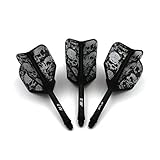 CUESOUL ROST Personalisierte integrierte Dartpfeile Schäfte und Darts Flights Medium, 3er-Set Schädel Pattern (CSAK-5KL12-L)