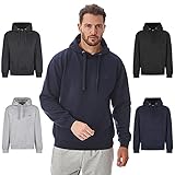 Iron Mountain Weicher Fleece-Pullover mit Kapuze für Herren, umweltfreundliches Oberteil aus wiedergewonnenem Garn, Marine, 3XL