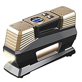 YCDJCS Digitale Reifenfüllpumpe Mit Auto-Off LED-Licht 3 Düsenverlängerungsrohr Voreingestellter Reifendruck Luftkompressor Für Autofahrräder Motorradkugel Stationäre Druckluft-Kompressoren