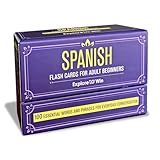 Spanische Lernkarten für Erwachsene Anfänger – Lernen Sie über 100 Verben, Wörter und Sätze für das tägliche Gespräch – 100 spanische Vokabelsprachen-Lernkarten – Geschenk für Erwachsene, Reisende und