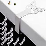 CUNGLIN Tischtuchklammern Edelstahl 10 Stück, Tischdeckenklammer Tischabdeckungsklemmen für Dicke Tische, Gartentisch, Restaurant, Familie Esstisch Draußen Tischdecke Clips Tischtuch Clips