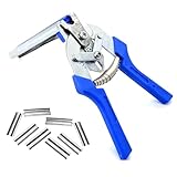 Robuste Stahldrahtzaunzange Werkzeug für Tierkäfige inklusive 600M Clips mit ergonomischem Griff für sicheres Binden Ergonomische Drahtbefestigungszange für Käfige
