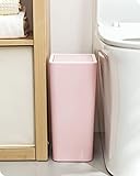 Baffect Push Top Lid Bin Mülleimer Müll Mülleimer, Müll Papierkorb Mülleimer Recycling Müll Küche Mülleimer Müll Mülleimer für Küche Badezimmer Schlafzimmer Wohnzimmer Büro 8L (Pink)