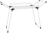 Meisterhome® Extra großer und Stabiler Wäscheständer Standtrockner mit Flügeln für Lange Kleidungsstücke, standfester Flügelwäschetrockner - für drinnen und draußen - 25m Trockenleinenlänge
