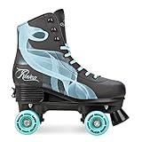 RAVEN Rollschuhe Roller Skates für Kinder Erwachsene Mädchen Damen verstellbar (Serena Black/Mint, 39-42 (25-26,5cm))