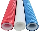Schaumstoff Rohrisolierung Aluminiumfolienrohre Langlebige Wärmedämmung Rohrverkleidung Geeignet für Gärten, Außenwasserleitungen, Garagen und Fitnessstudios(Red,ID2.5*0.7*L150cm)