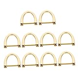 MAGICLULU 10 Stück Teiliges D förmige Metallringe für Handtaschen DIY Ersatzteile Langlebig Robust Vielseitig Geeignet für Koffer Taschen Schlüsselanhänger Zubehör