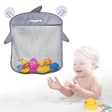 COYUN 1 Pcs Spielzeugnetz Badewanne, Badewannenspielzeug Aufbewahrung mit 2 Selbstklebend Haken, Netz Badewannenspielzeug Badewannennetz für Spielzeug Badespielzeug Aufbewahrung Badenetz für Spielzeug