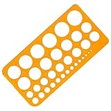 1 Kreisschablone Technisches Zeichnen,Lochschablone Technisches Zeichnen,Radienschablonen Schablone,Schablone mit 36 Kreisen Schablonen zum Malen für Zeichnen Bau,Digitale Messschablonen Lineale