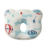 Babykissen,Neugeborenenkissen,Baby-Kissen für den Kopf,Hilft EIN Plattkopfsyndrom vorzubeugen und zu behandeln,für 0-12 Monate Neugeborene,Nackenstütze für Wiege,Bett,Kinderwagen (Heißluftballon)