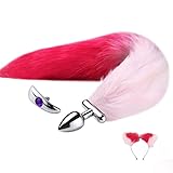 Kostüm Schwanz Fuchs Plug Stirnband Cosplay Bidet Einlauf Schwanz Plugs Rollenspiel Buttplug Anal Plug Fuchsschwanz Cosplay Plug (A15)