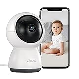 winees 2K WLAN Überwachungskamera Innen, 360 Grad Schwenkbare Babyphone mit IR Nachtsicht,WiFi IP Kamera mit Bewegungserkennung Verfolgung,2 Wege Audio für Baby Haustier,kompatibel mit Alexa