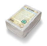 Creato Z9414 - Töpferton unschamottiert, 5 kg in weiss, geschmeidig und leicht zu verarbeiten, ohne Schamottanteil, lufthärtend und brennbar, für Töpferscheibe geeignet, 22 x 15 x 7 cm