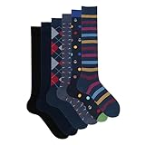 Ciocca Herren Lange Gemusterte Socken Warme Baumwolle Weich und Bequem - 3/6 Paar Pack Herbst Winter [BOXCW6_MIX6_11_1]