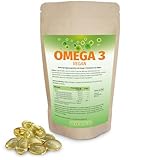 Omega 3 aus reines Algenöl 540 Softgel Kapseln hochdosierte Fettsäuren 630 EPA und 210 DHA + Vitamin E pro Tagesdosis, Vegan