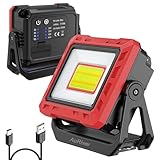 AuRiver LED Arbeitsleuchte, 2000 Lumen Super Helle Werkstattlampe, Akku Lampe Inspektionslampe und Powerbank mit Magnetfuß und 180° Drehbar, für Garage Werkstatt Camping Grill Wandern