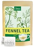 TeeLux Fenchel Tee Beutel 100 Stück, Vegan, Rein Natürliche Fenchelsamen, Koffeinfreier Kräutertee, Biologisch Abbaubare Teebeutel