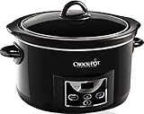 Crock-Pot Schongarer | 4,7 l (bis zu 5 Personen) | programmierbare Zeitschaltuhr | Schwarz [SCCPRC507B]