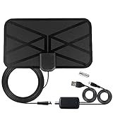 Faeymth 25DB TV Antenne, Digitale HD Innen Antenne mit Langer Reichweite Von 1500, UnterstüTzt 4K 1080P und die HDTV Innen Antenne äLterer Fernseher