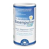 Dr Jacob's Basenpulver plus mit echter Zitrone I für Muskeln(1), Knochen(2), Herz(3) und Blutdruck(4) I Kalium Calcium Magnesium Zink I Vitamin C D B1 I auch bei Diäten I 300 g Basen-Pulver vegan