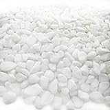 JZMYXA Aquarium-Dekorativer Sand, weißer Kieselstein, geeignet für Aquarien, Sukkulenten, Terrarien, Landschaft, ca. 2,7 kg