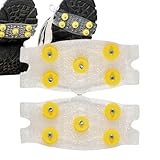 4 Stück Anti Rutsch Schuhspikes, Spikes für Schuhe Winter, Schuhkrallen, rutschfeste, Schuh Spikes Anti Rutsch, Eisspikes für Ei-S und Schnee, für Kinder und Erwachsene