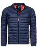 Indicode Herren Islington leichte Steppjacke in Daunenjacken-Optik | Übergangsjacke Regenjacke Navy XL