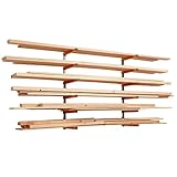 Bora Holz-Organizer und Holzlagerungs-Metallregal mit 6-stufiger Wandhalterung – Innen und Außen, orange | PBR-001