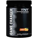 TNT Game Changer (675g) • Wie ein isotonisches Elektrolytgetränk • Mit Kalzium, Magnesium, Kalium, Maltodextrin & Dextrose • 100% Vegan • Orange-Geschmack