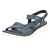 Skechers Damen On-the-go 600 Brilliancy Knöchelriemchen Sandalen, Navy Textile Trim, 39 EU