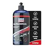 LIQUI MOLY Auto Wasch&Wachs Auto Shampoo, Art.-Nr. 1542 I 1 L Autoshampoo mit Wachs zur schonenden Reinigung & Versiegelung I 2-in-1 Wash and Wax mit Carnaubawachs I Für Glanz & optimalen Schutz
