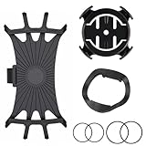 Fahrrad Halterung für Garmin Handy Fahrradhalterung Lenker Silikon Handyhalterung für iPhone 16 15 14 13 12 11 Pro/Samsung S24 S23 S22 S21 / Garmin Edge Explore 2 540 530 510 130 840 830 1030 1040