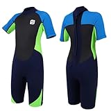 Summshall Neoprenanzug Kinder, 2.5mm Neopren Kinder Neoprenanzug Jugend Kurz Lang Wärmender Neoprenanzüge Thermal Badeanzug für Mädchen und Jungen zum Tauchen, Schwimmen, Surfen